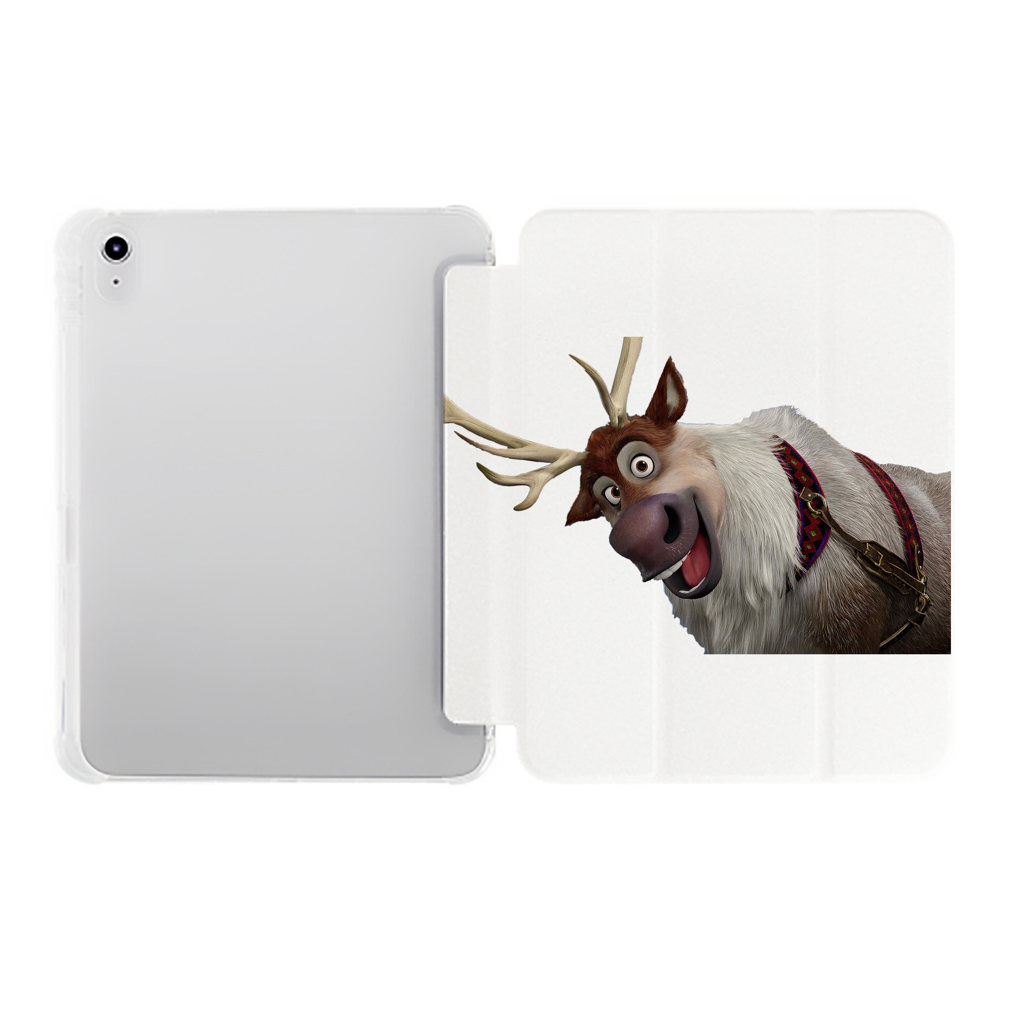（画像用） アナと雪の女王 アンナ エルサ Frozen Anna Elsa IPad ケース ペン収納付き 三つ折りスタンド PUレザー×シリコン 対応機種9.5/10.5/10.9インチ